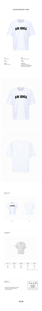 YCH AN IDEA PRINTING T-SHIRT WHITE (W24TS11131WH)