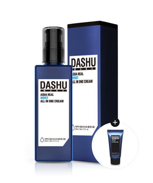 DASHU Men's Aqua Real Moist All-in-One Cream 153ml (+ 30ml Aqua All-in-one Lotion provided)