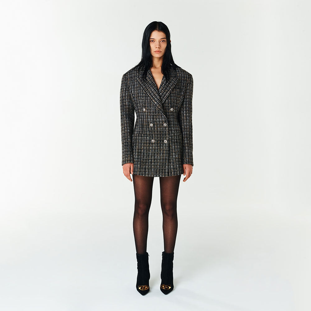 YCH CUT OUT-BACK TAILORED JACKET BLACK (F23JK112BK)