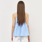 GENERAL IDEA WOMAN Textured Bubble Sleeveless Blouse [BLUE] / WBE2L03526
