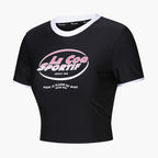 le coq sportif [60% OFF] Women’s Short Sleeve Crop Rash Guard (QP222SRS52)