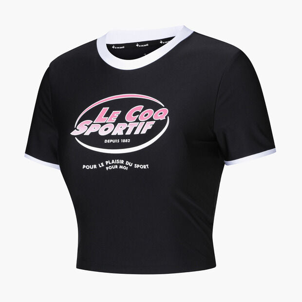 le coq sportif [60% OFF] Women’s Short Sleeve Crop Rash Guard (QP222SRS52)