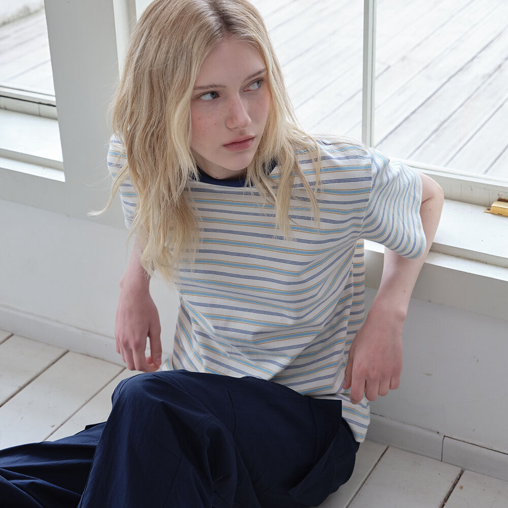 FRIVER07 Vintage stripe ringer t-shirt [FRSP08TS01]_Cream