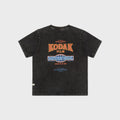 KODAK APPAREL Snow Washed Graphic Short Sleeve T-Shirt Women BLACK