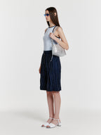 EENK YOUE Contrast Halter Top - Sky Blue