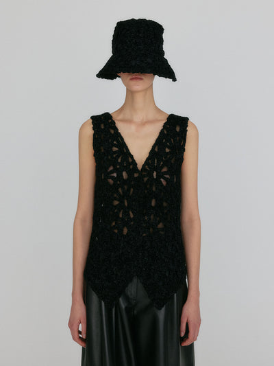 ZIVA Knitted Vest - Black