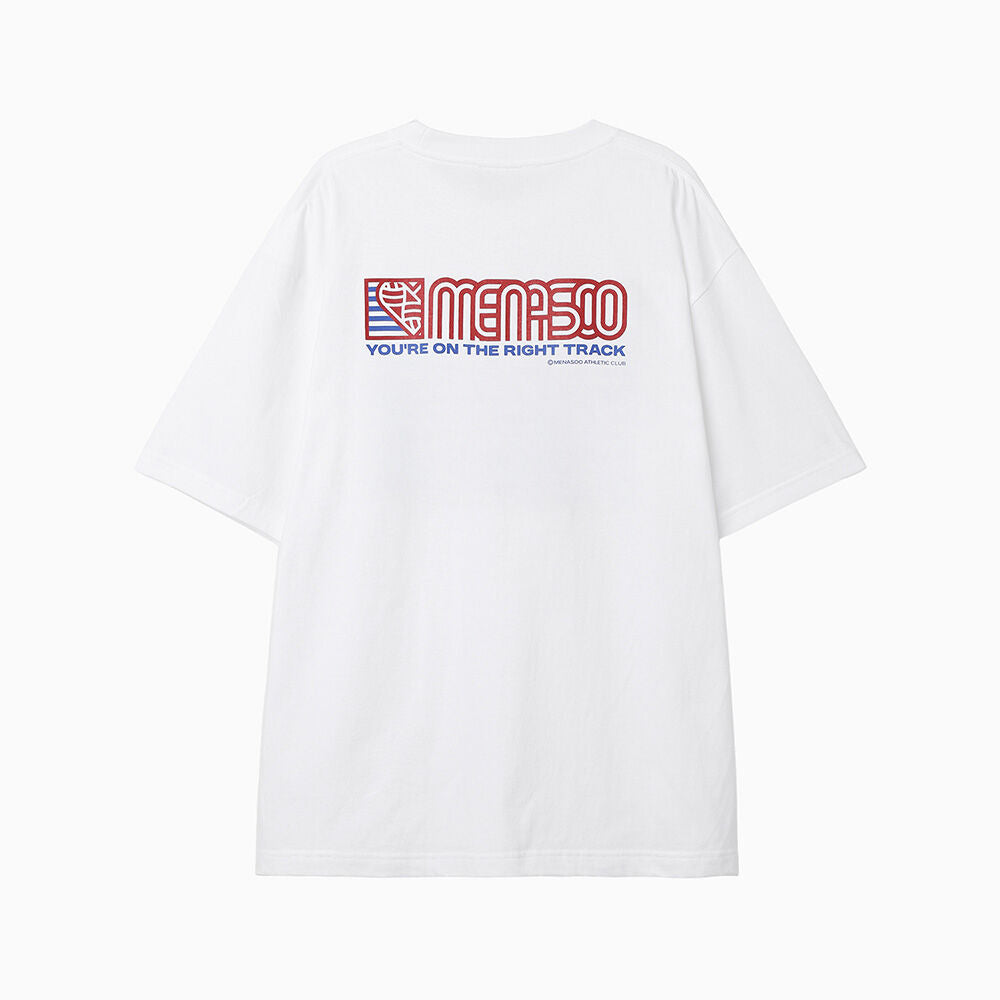 MENASOO Squared Hearttrack Graphic T Shirt_White