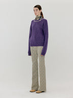 EENK EENK VACKLYN Pearl Trim Knit Pullover - Purple