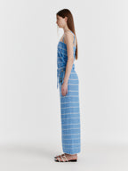 EENK YOZOO Jacquard Stripe Knit Dress - Sky Blue