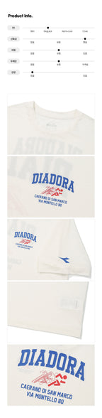 diadora Performance Running Mesh Short Sleeve T-Shirt OFF WHITE