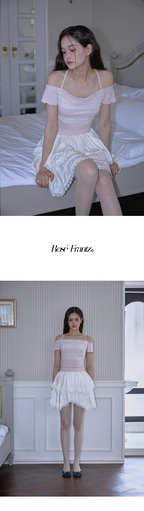 RoséFrantz Sha Layered Halter T-shirt [Pink]