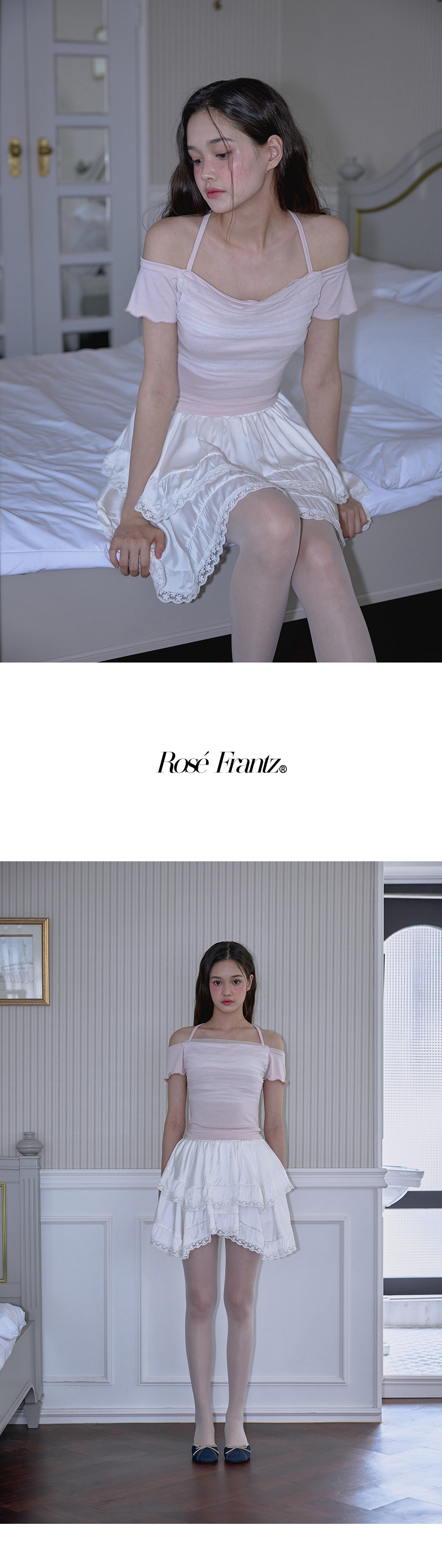 RoséFrantz Sha Layered Halter T-shirt [Pink]