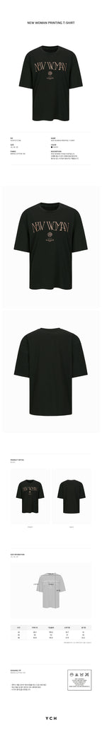 YCH NEW WOMAN PRINTING T-SHIRT BLACK (W24TS11121BK)