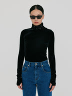 EENK ZYERI Funnel Neck T-shirt - Black