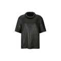 YCH TRIMMED SHEER BOUSE BLACK (F24BL3081BK)