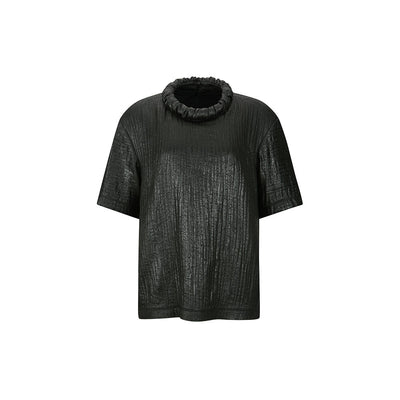 TRIMMED SHEER BOUSE BLACK (F24BL3081BK)