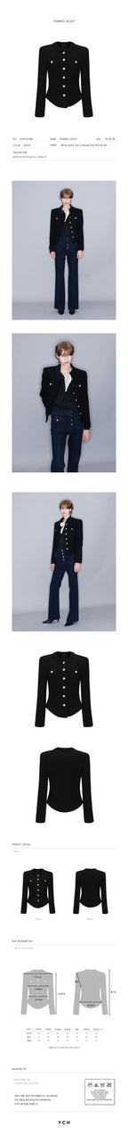 YCH TRIMMED JACKET BLACK (W23JK102BK)