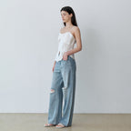 Le' Studio RIBBON STRAP BUSTIER TOP (IV)
