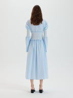 EENK EENK Tiara Smoking Shirt Dress - Sky Blue