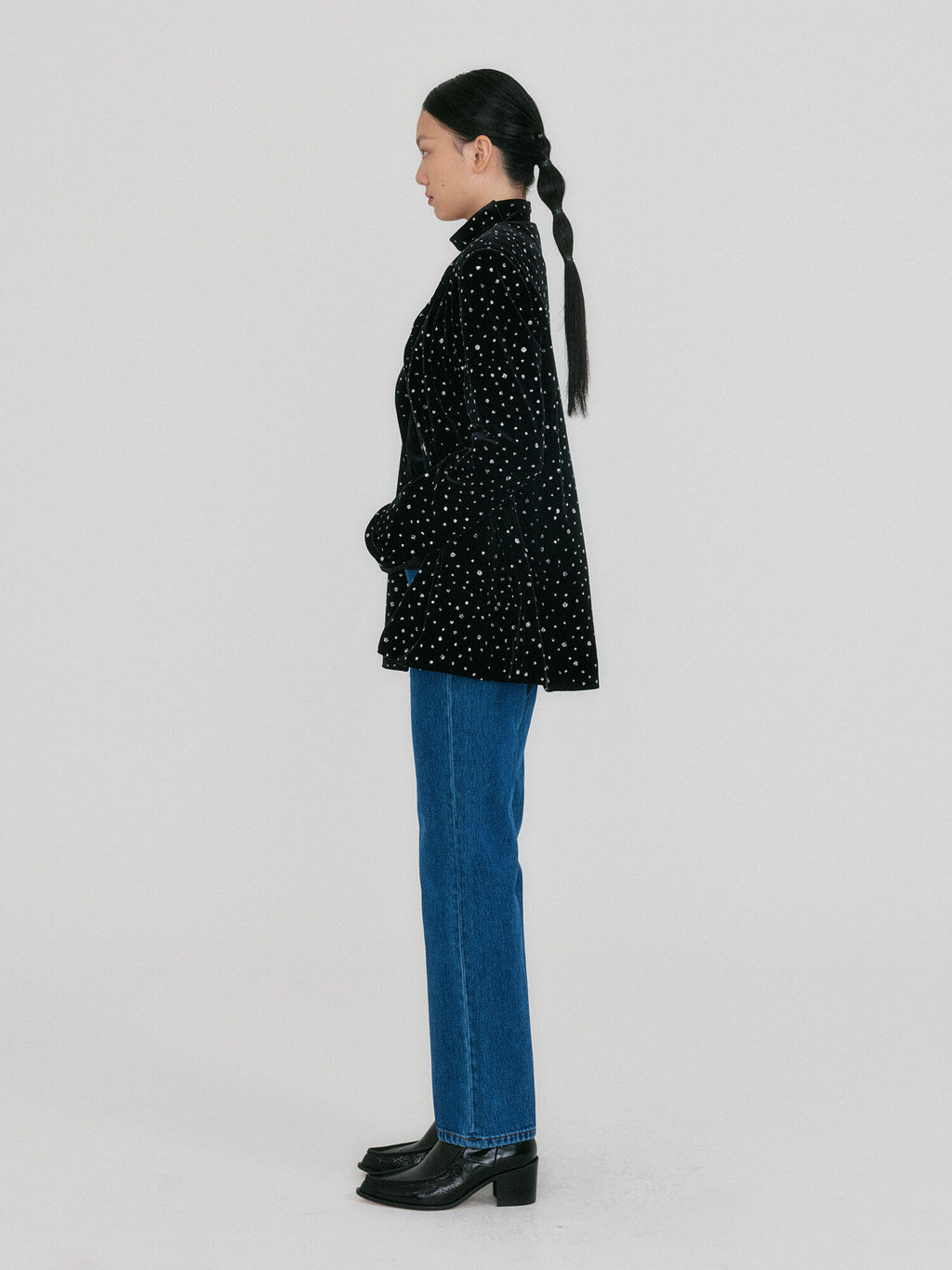 EENK ZUIEL Wide Lapel Jacket - Jazzy Black