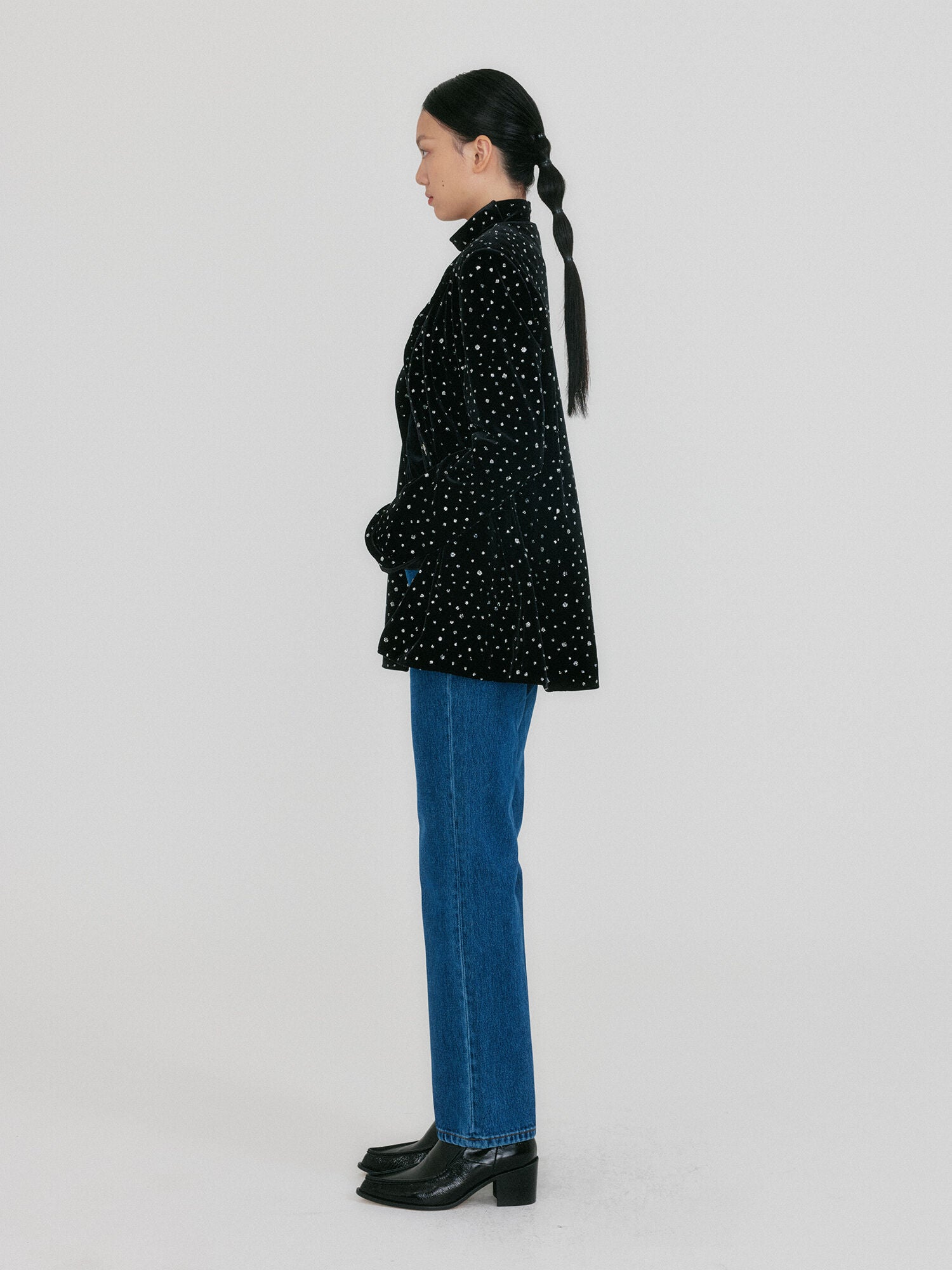 EENK ZUIEL Wide Lapel Jacket - Jazzy Black