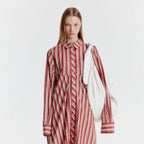 EENK YEVA Stripe Long Shirt - Brown