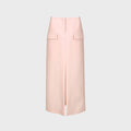 YCH FRONT-SLIT MIDI SKIRT PINK (F23SK504PK)