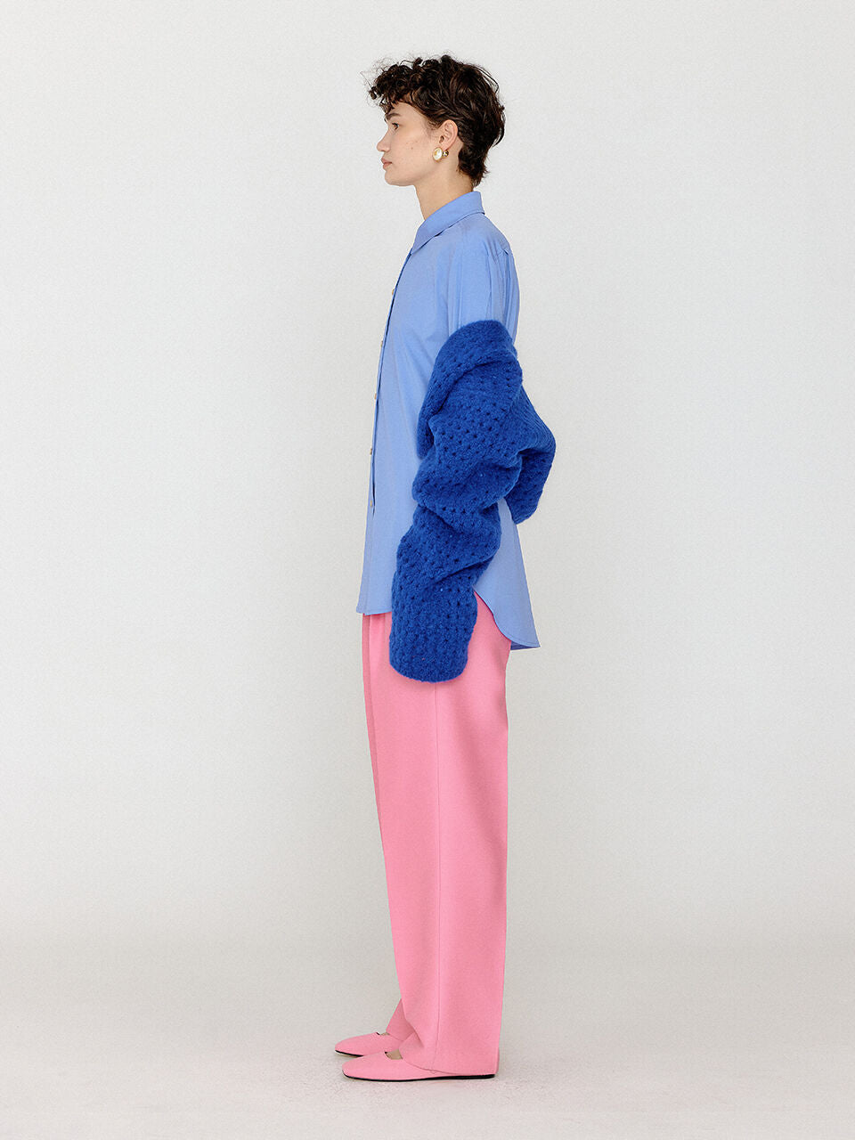 EENK EENK VOLERO Bolero Knit Cardigan - Blue