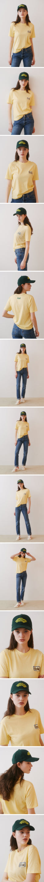 GREENBUTTER Pigment Stitch Point Logo Tee (Yellow)