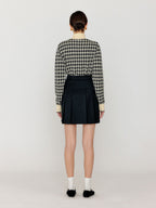 EENK VINKY Gingham Check Knit Pullover - Black/Ivory