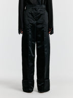EENK [Kim Na-young wearing] YOHO Turn-up Pants - Black