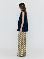 EENK EENK WINSTON Oversized Double-Breasted Vest with Scarf - Navy