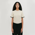 EENK Contrast Knit Top - Cream