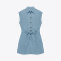 MARIECLAIRE MARIECLAIRE Jumpsuit Linen Outer Pocket