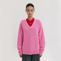 EENK Logo Jacquard Knit Pullover - Pink