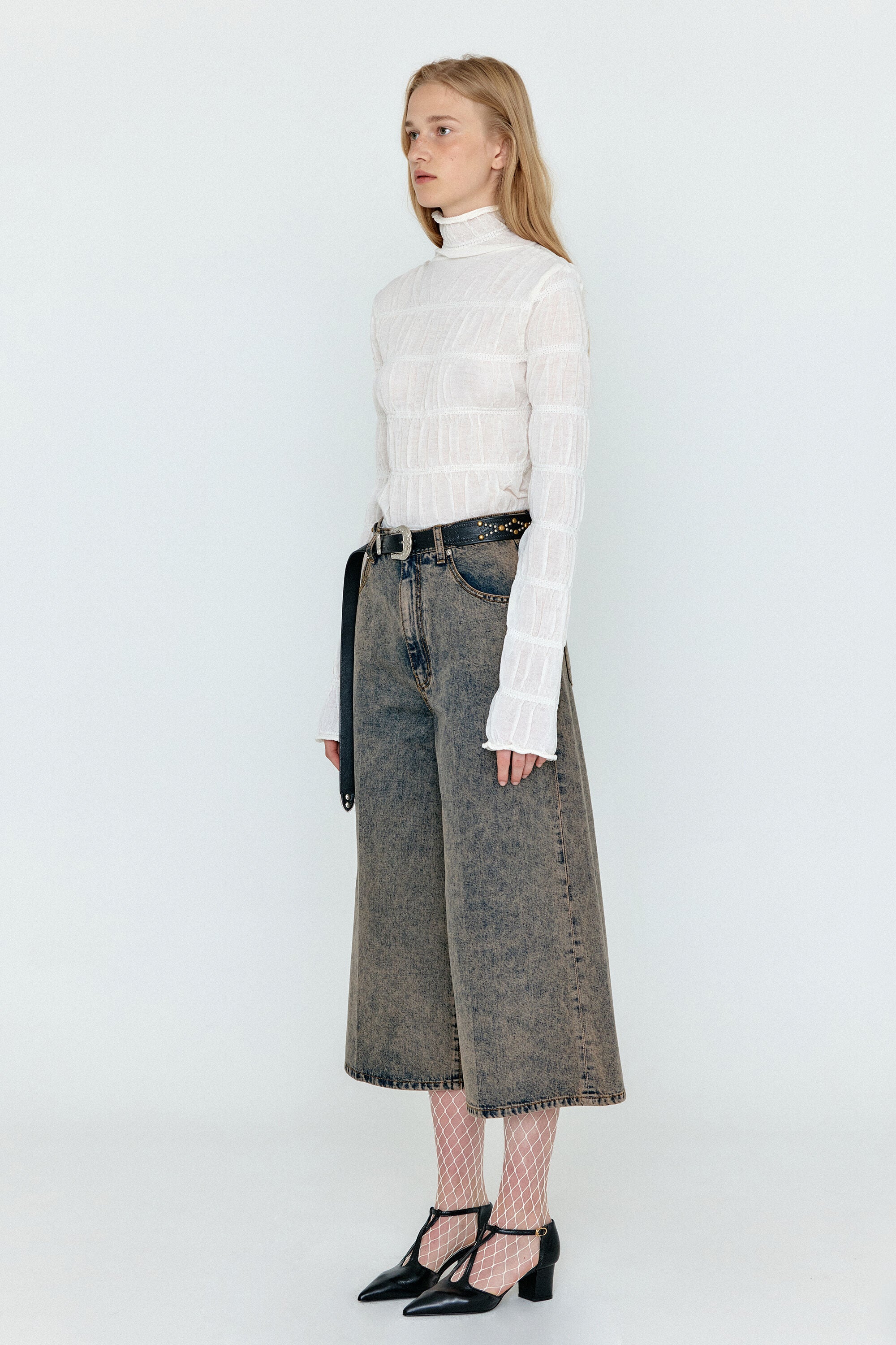 EENK EENK Wide Denim Pants - Khaki Blue