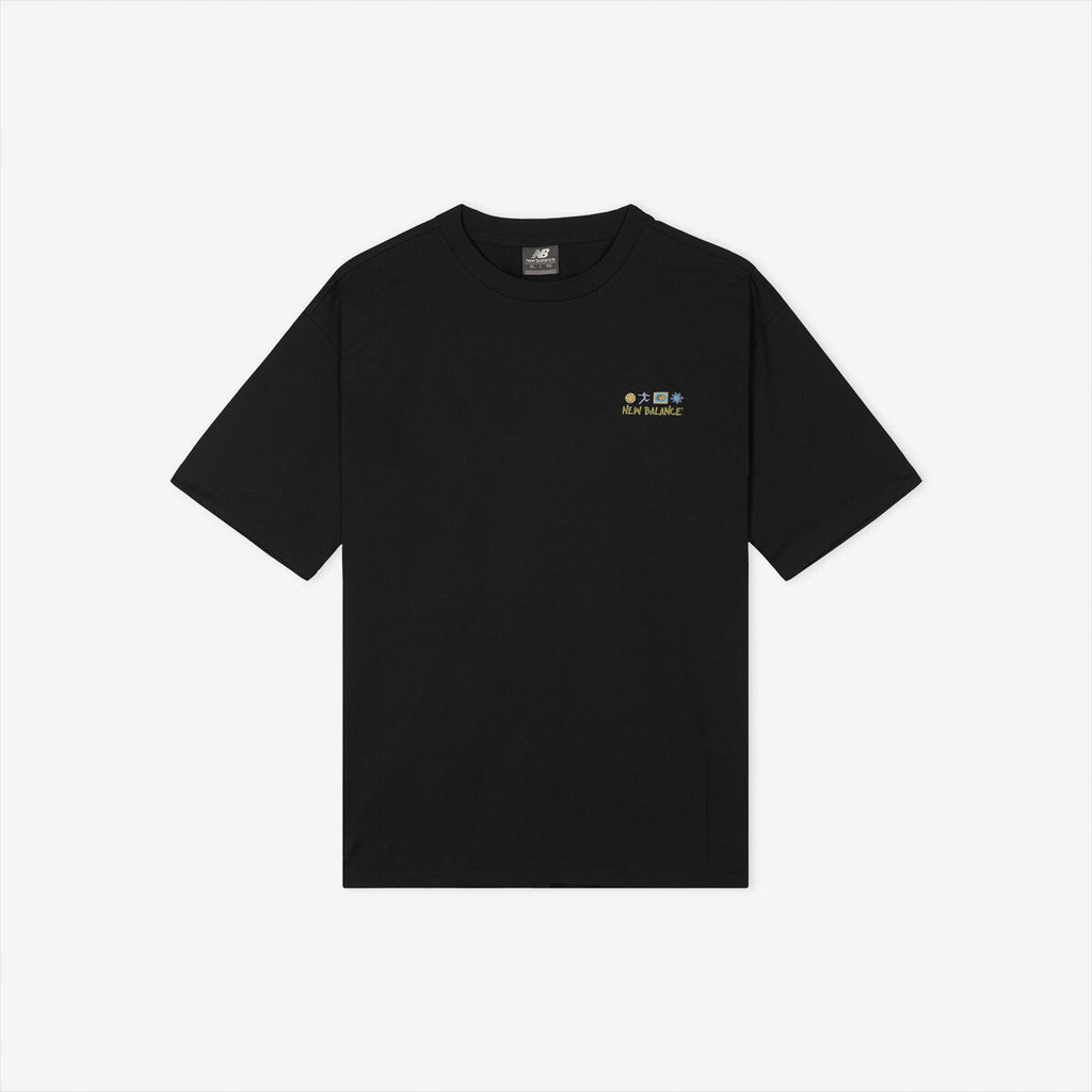 NEW BALANCE NBNEG31643 / UNI Sunny Rainey illustration short sleeve t-shirt (BLACK)