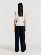 EENK YEDIA Scarfed Pants - Navy