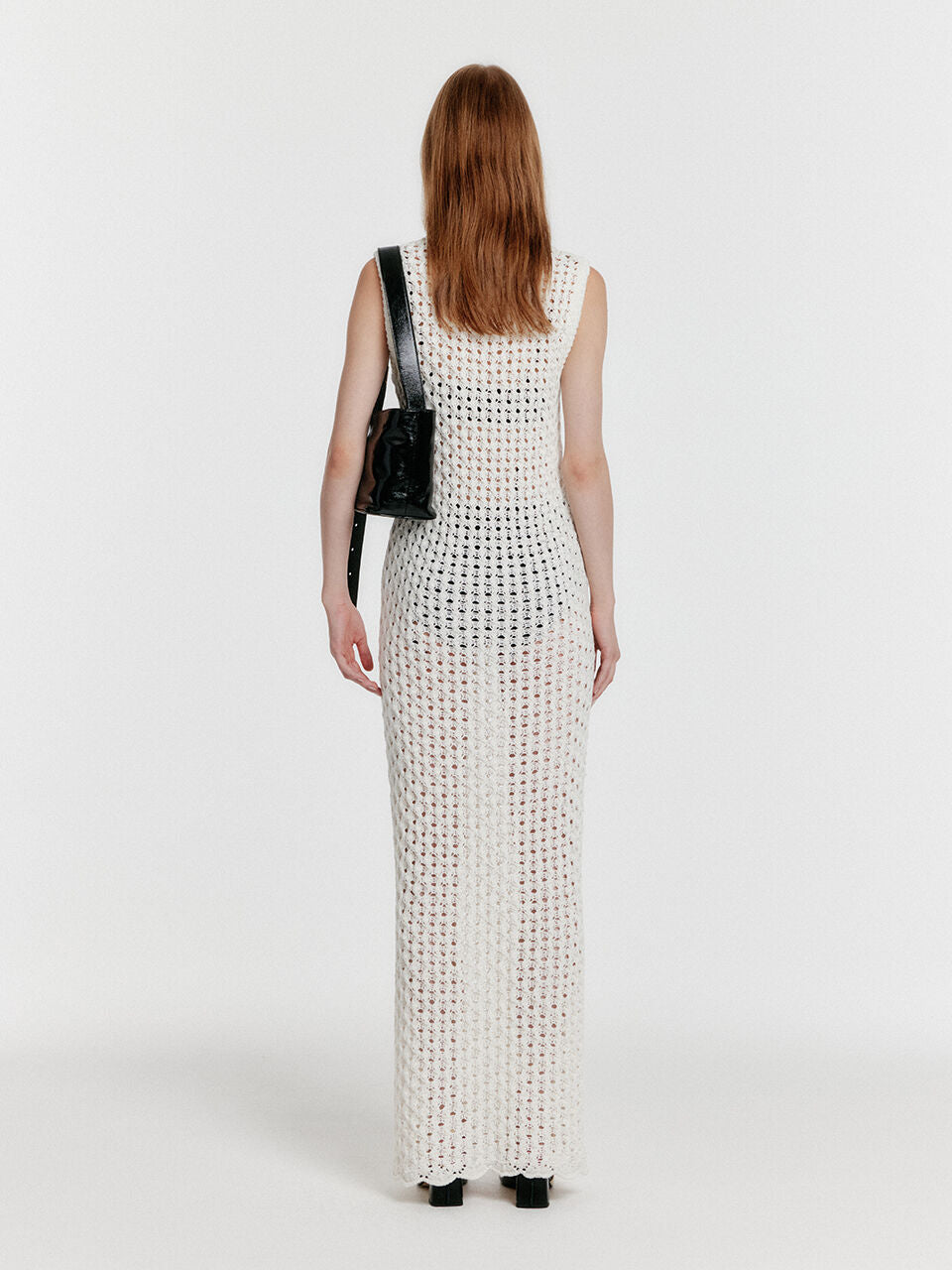 EENK EENK YIONY Maxi Cable Knit Dress - Ivory