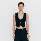 EENK WENA U-Neck Mini Vest - Black