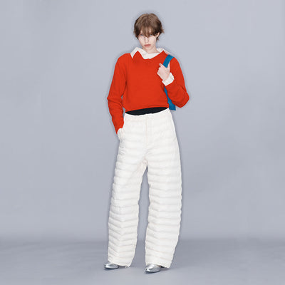 V-NECK KNITTED TOP RED (W23KT810RD)