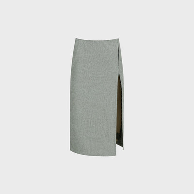 SIDE-SLIT SKIRT GREY (F24SK5071GY)