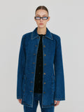 EENK ZUY Denim Utility Jacket - Blue