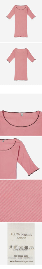 BASERANGE Base Range PAMA 3/4 Sleeve T-Shirt - Ruby (TOPA-RBV-WI22)