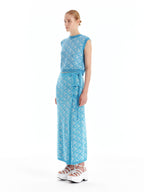EENK EENK ULORA Floral Jacquard Knit Vest - Sky Blue