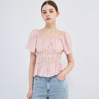 SISTINA Square neck smoking blouse_AWWBLQ21020