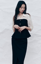 KENNETH LADY [Kenneth Lady] Chris layered blouse ENWBLQE600