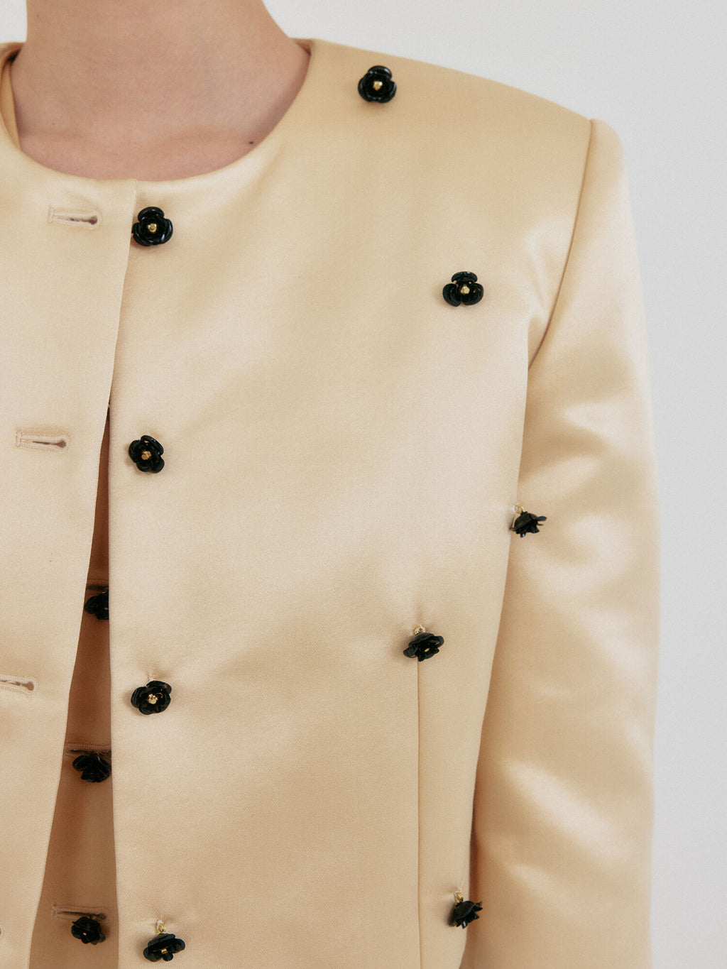 EENK ZROEL Flower Cropped Jacket - Yellow