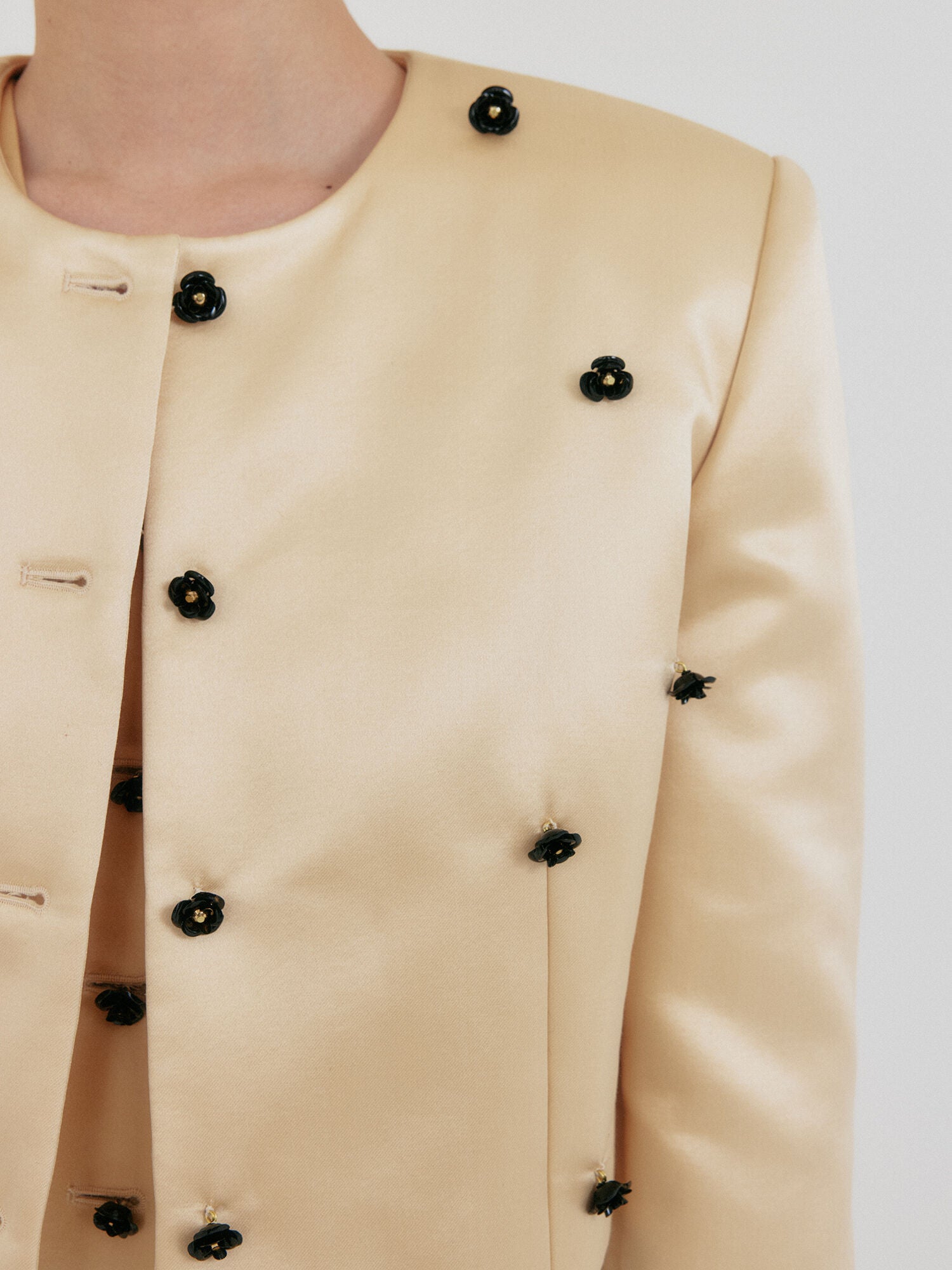 EENK ZROEL Flower Cropped Jacket - Yellow
