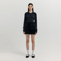 EENK EENK XOPO Quilted Pocket Mini Skirt - Black